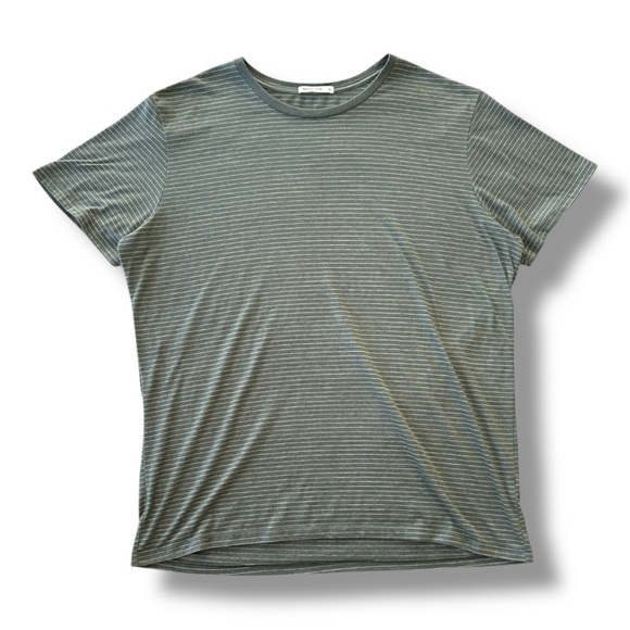 Marine Layer Other - Marine Layer Mens Striped Crew Neck T Shirt Green White Short Sleeve Casual XL